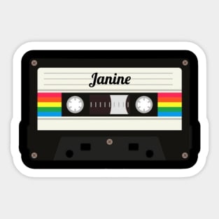 Janine / Cassette Tape Style Sticker